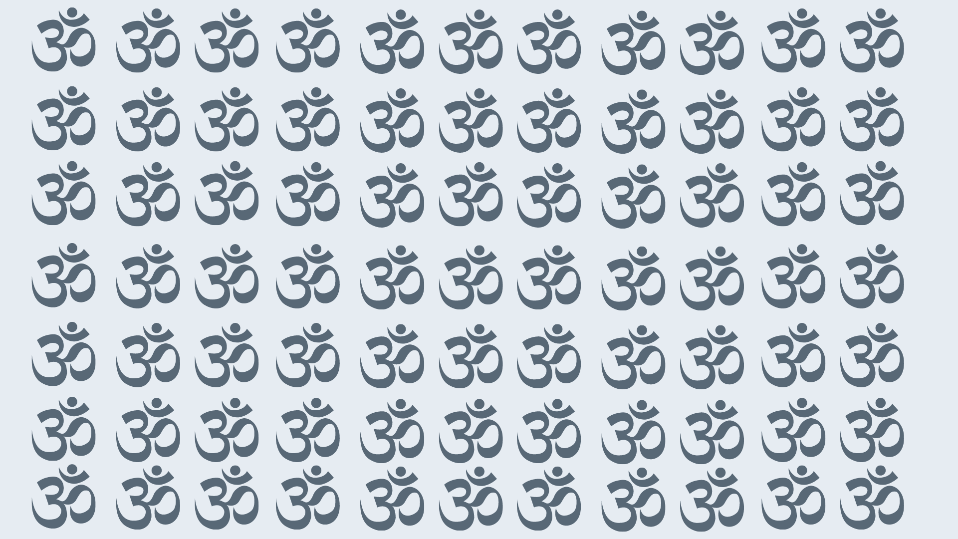 Om Symbol Yoga blau